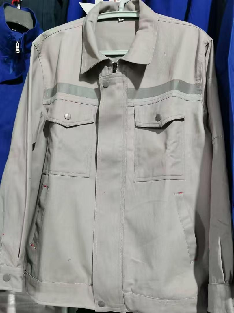 

Мужской утепленный хлопковый сварочный костюм: Весенне-осенний рабочий комбинезон, настраиваемый для ремонта оборудования и защиты труда. Gray Jacket