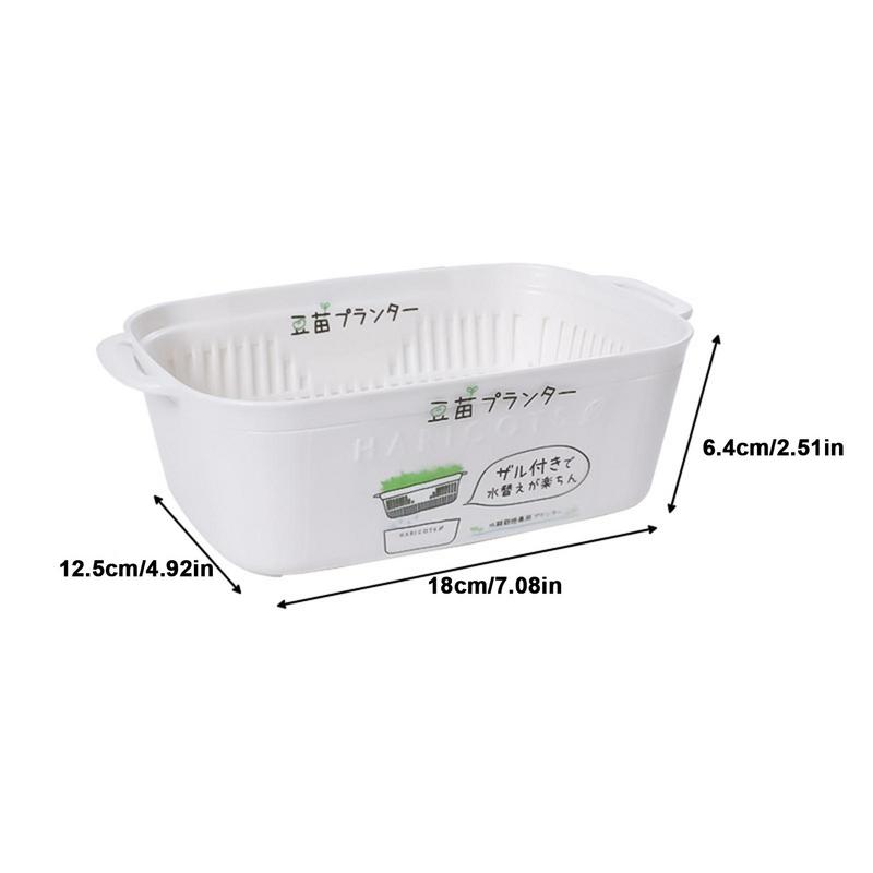 Sprout Growing Container Hydroponic Grow Tray Double Layer Design Heat Resistant Sprout Maker Trays For Various Bean Sprouts