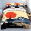 Japanese Landscape Art Set Decoration Exquisite three-piece bedding set gift for kids and adults