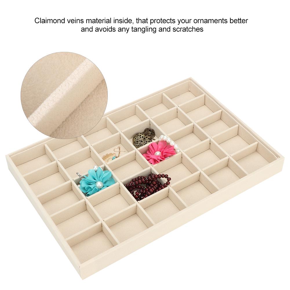 Schmuck Aufbewahrungsbox Armband Halskette Ohrring Behälter Organizer (30 Fächer Tablett)