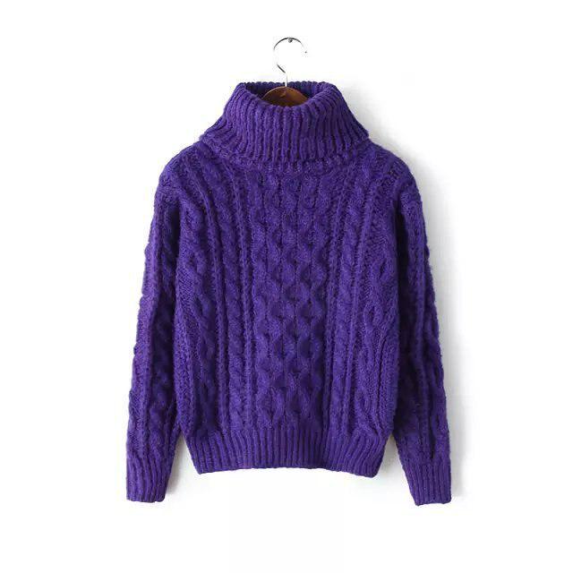 Women's Turtleneck Pullover 2019 Autumn Sweaters Women Casual Knitted Solid Femme Women Sweaters