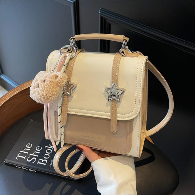 Fashion Splicing Handbag Women's New Class Commuting Large-capacity Multi-functional Backpack