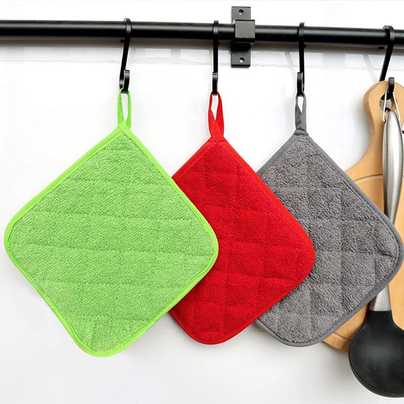 3Pc Pot Holders Heat Resistant Potholders Cotton Hot Pot Pad Firm Grip Pot Holders Dining Table Mat Pot Holders Set Kitchen Tool