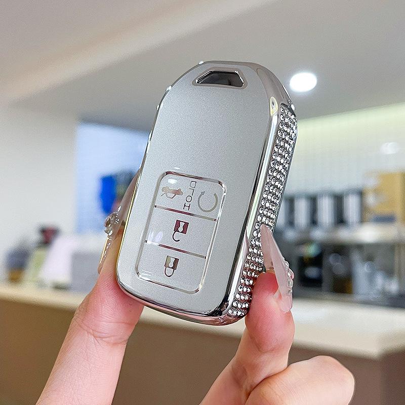 Premium Women's Car Key Case for Honda Accord, Civic, CR-V, Fit, Odyssey, Vezel, Lingpai, and XR-V