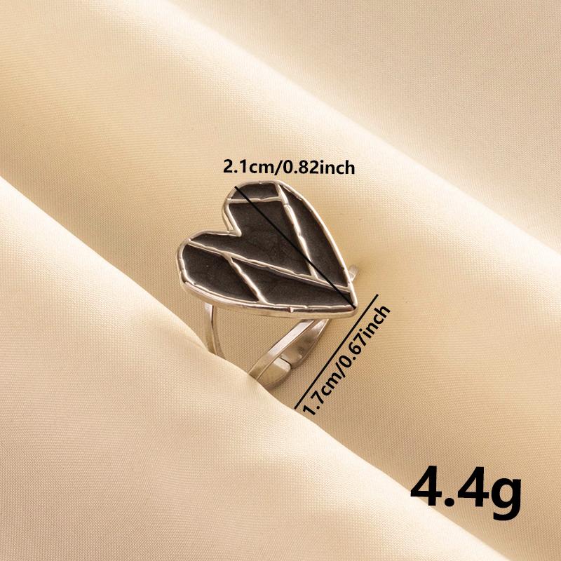 Punk Silver Color Black Enamel Sun Moon Star Eye Rings For Women Men Accessories Stainless Steel Ring Open Finger Jewelry Bagues