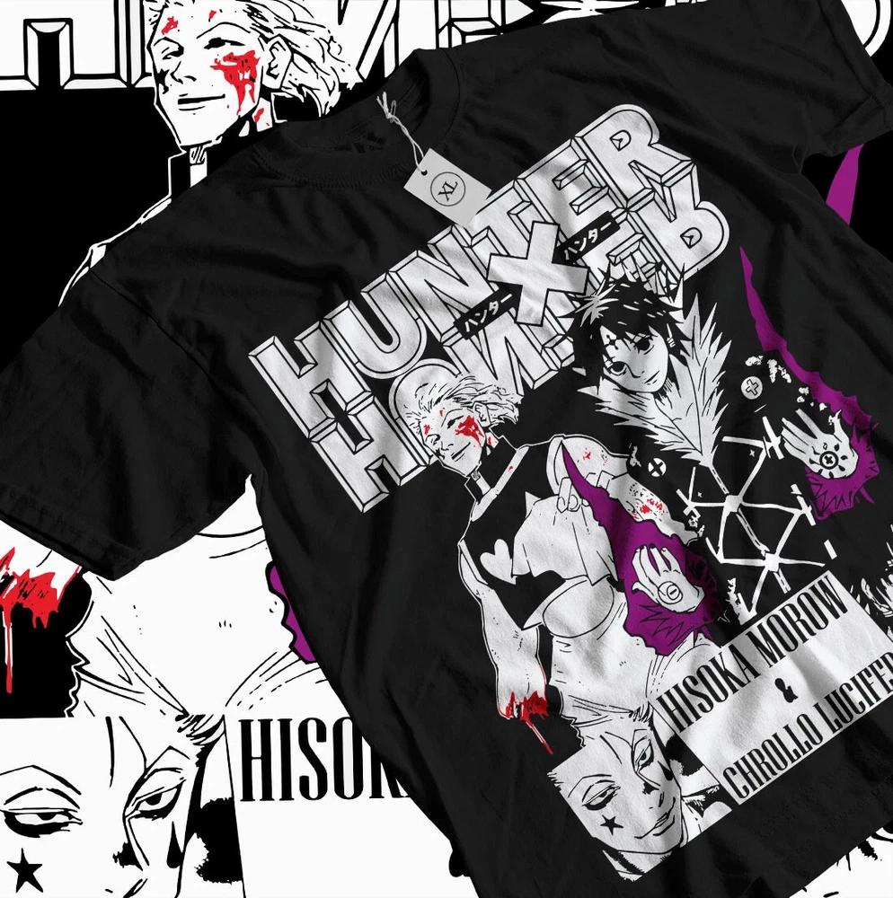 Anime Hunter X Hunter Crollo X Hisoka Unisexga Graphic Black TShirt Size S4XL S