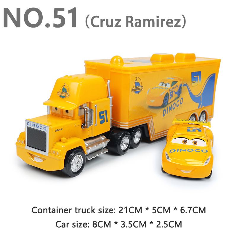 Pixar Cars Truck Model Car 1/55 Die Casting Eugene Carbureski Container Trucks Racing Toy Birthday Gifts Kids Toys Collectibles