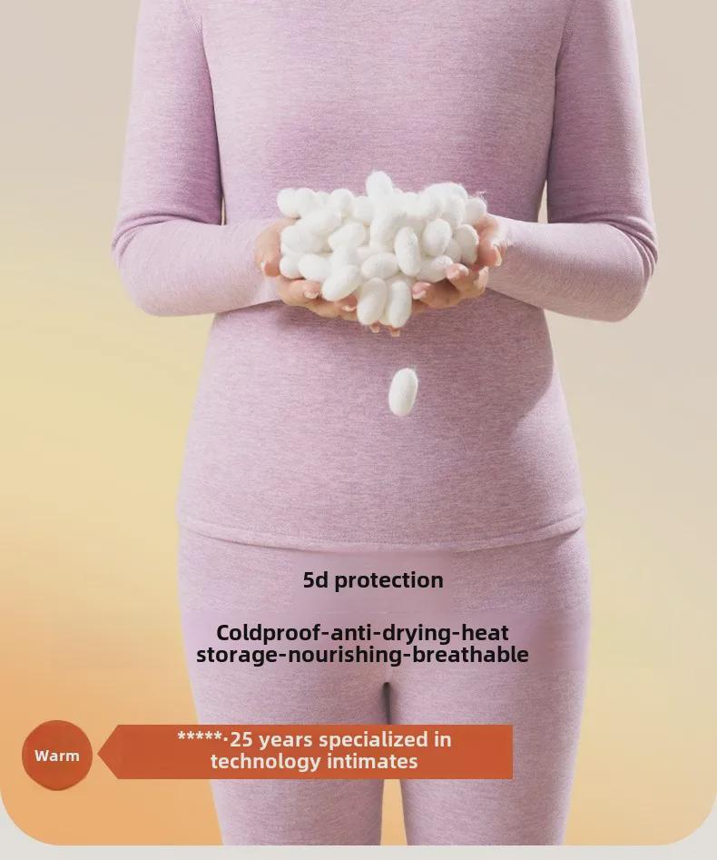 Niemiecki jesienny garnitur z kaszmiru: Damski sweter i spodnie z bawełny termicznej dla osób starszych