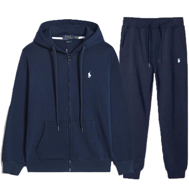 Unisex Embroidered Polo Cardigan Hoodie & Pants Set – Spring/Autumn Casual Wear