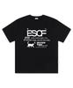 Escape From White Kitty Crew Collection Print Oversized Short Sleeve T-Shirt Black
