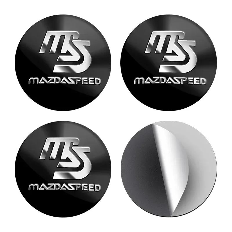 4pcs 56mm Auto Wheel Center Hub Caps Cover Rim Sticker Badge for Mazda Axela 2 3 5 6 CX-5 CX 7 CX-9 MX-5 Decoration Car Styling
