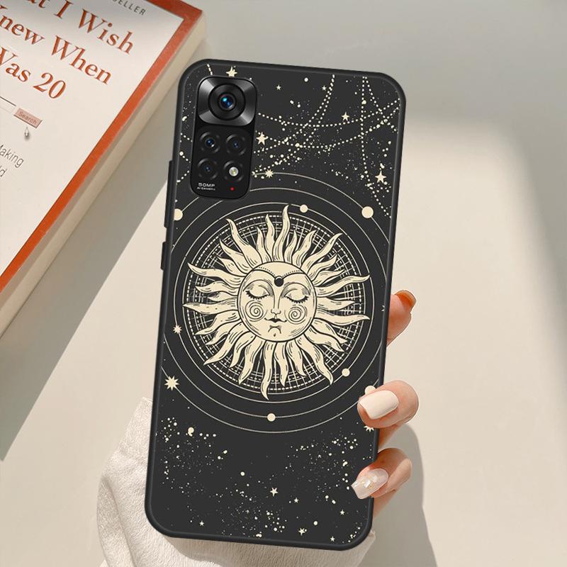 Magic Moon Tarot Case For Xiaomi Redmi Note 11 10 9 8 Pro Note 11S 10S 9S 8T K50 K40 9A 9C 10A 10C Cover
