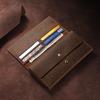 Men's Vintage Crazy Horse Leather Trifold Wallet - Genuine Leather, Multifunctional Business Clutch