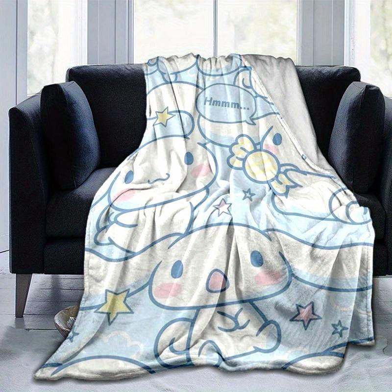 1pc, Sanrio Adorable Bunny Home Decor Flannel Blanket: Perfect Gift for Bedroom, Living Room, Travel, Camping, Car, Beach, Office Nap, Ideal Sofa Thro