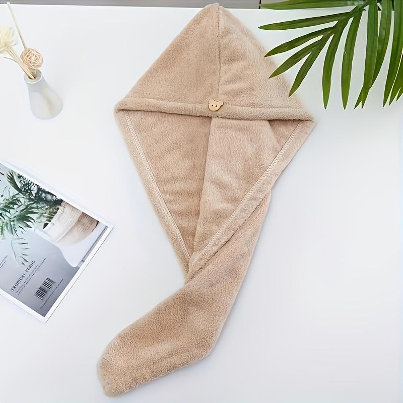 1pc Microfiber Hair Towel Wrap Quick Dry, Super Absorbent for All Hair Types Polyester Hair Drying Cap, Bathroom Accessory