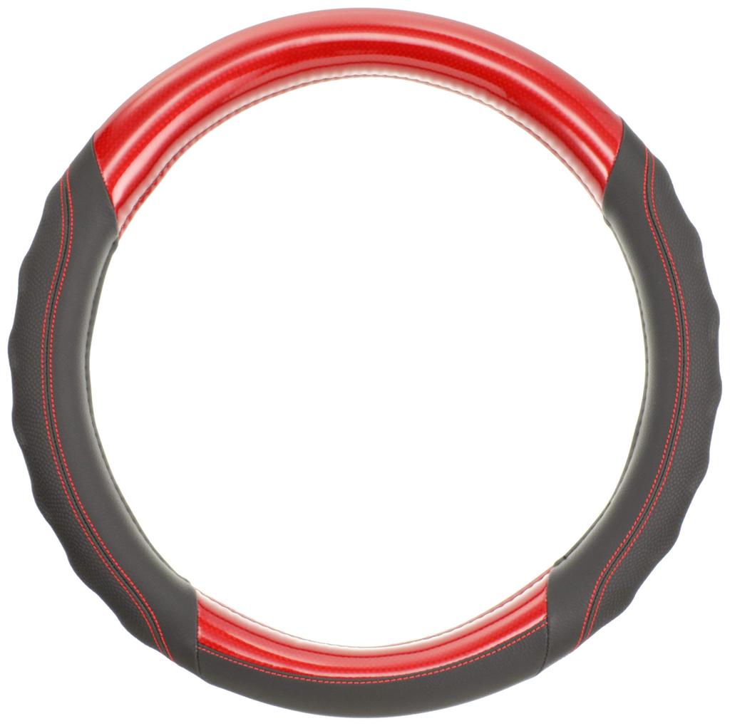 Bonform 6881-05RE Steering Wheel Cover Touring Light/Regular Car Steering Cover M: 15.0 - 15.4 inches (38 - 39 cm), Red