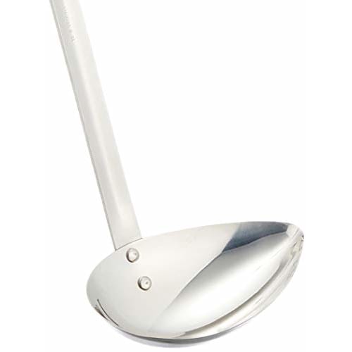 Sanpo Sangyo Silicone Long Handled Horizontal Mouth Ladle, 90cc, 18-8 Stainless Steel, China, BLCH701
