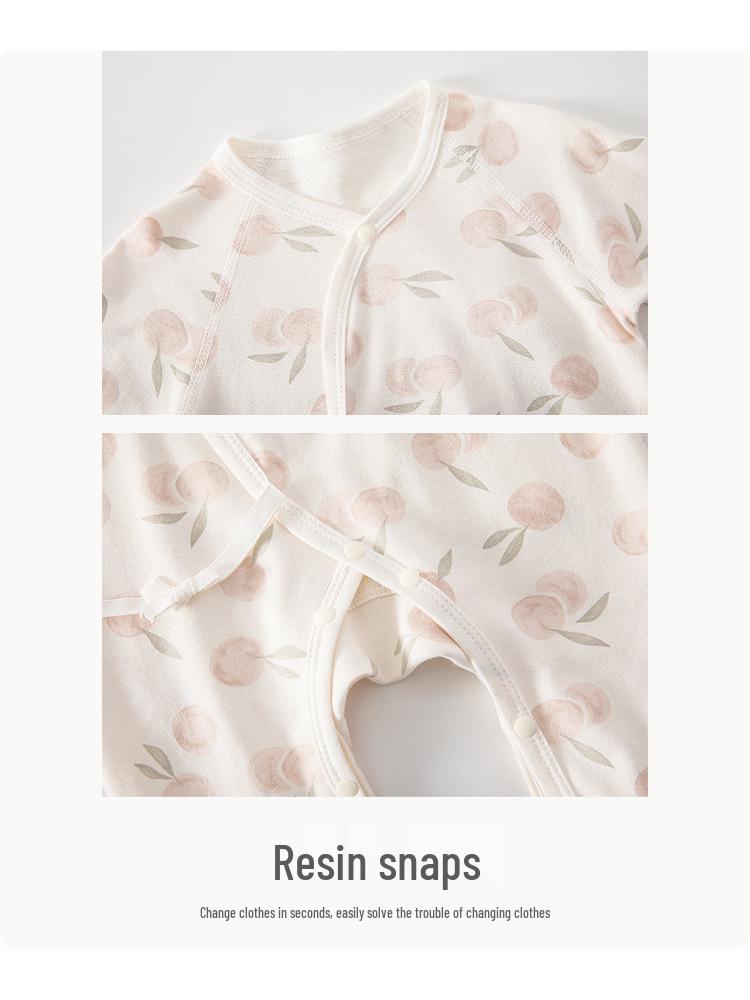 Butterfly Baby Bodysuit: Pure Cotton Newborn Jumpsuit for Spring & Autumn - Cute Crawling Outfit