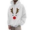 Christmas Clothing Print Deer Hooded Sweatshirt Couple Outfit Fashionable Casual Loose Long-sleeved Top