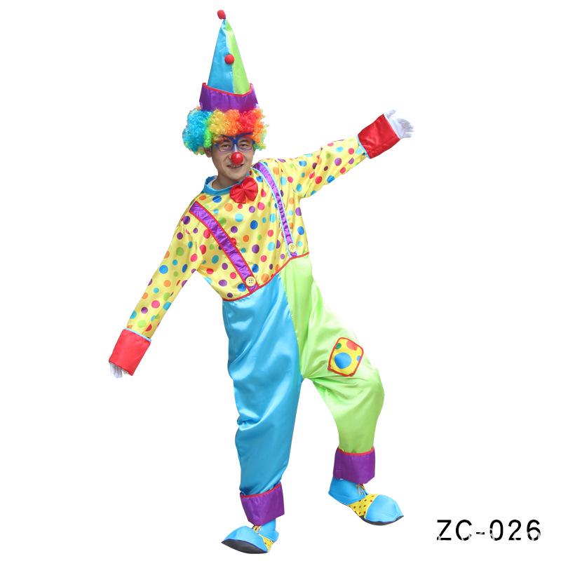 Adult Clown Cosplay Costume for Parties and Masquerades – Includes Clothes and Accessories