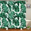 Green Plant Leaves Printed Shower Curtains Waterproof Polyester Curtain with Hook Decoration Bathroom Curtains 3D Shower Curtain