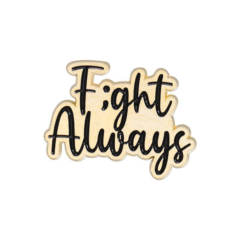 Retro Alloy Inspired Badge Brooch Featuring Colorful Lettering And Elements Cartoon