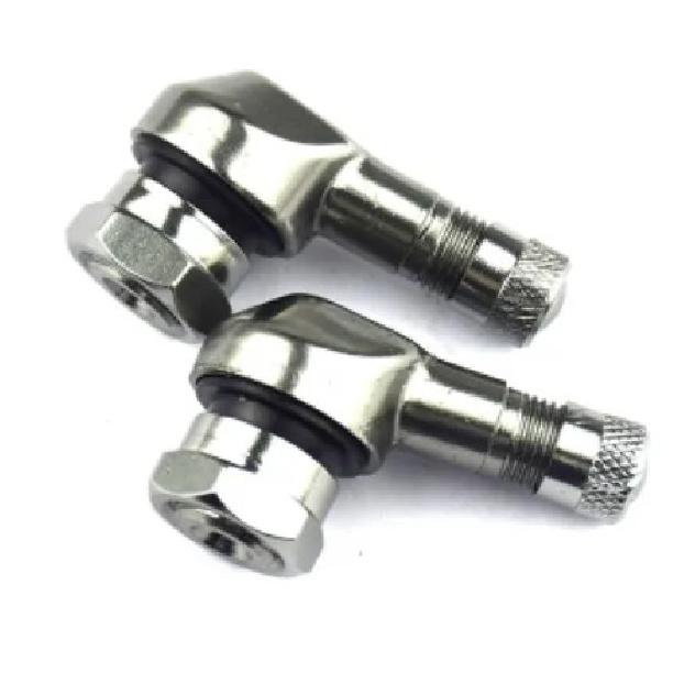 1 Pair Universal Aluminum Motorcycle Wheel 10.1mm/7.8mm tpms Tire Valves Stem for Motorbike Electric Scooter Bike 90 Degree CNC
