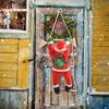 J1UL1N Climbing Rope Ladder Santa Claus Christmas Pendant Hanging Tree Ornament Outdoor Home Decor