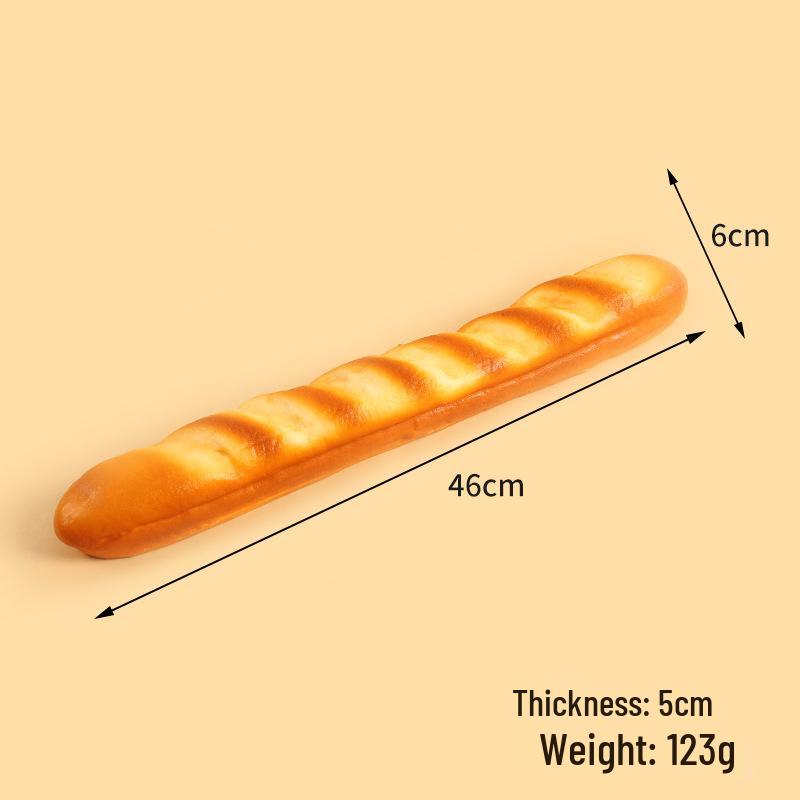 Baguette e Bruco in PU Sintetico, Oggetto di Scena per Esposizione, Decorazione o Servizi Fotografici