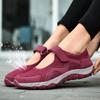 Fashion Women's Sports Flat Shoes Casual Comfortable Mesh Non Slip Summer Breathable Walking Mom Shoes Elderly Middle Aged Soft Soled