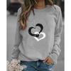 Herbst und Winter Damen Casual Rundhals Weihnachtsmann Bedruckter Hoodie Kleidung Streetwear Damen