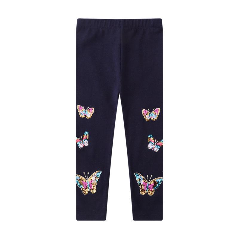 European and American Girls Slim Fit Leggings: Spring-Autumn Versatile Princess Style Long Pants 5T (recommended height 100-110 cm)