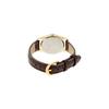 Citizen Q&Q Analog Solar Waterproof Watch Brown Leather Strap Women's White Brown