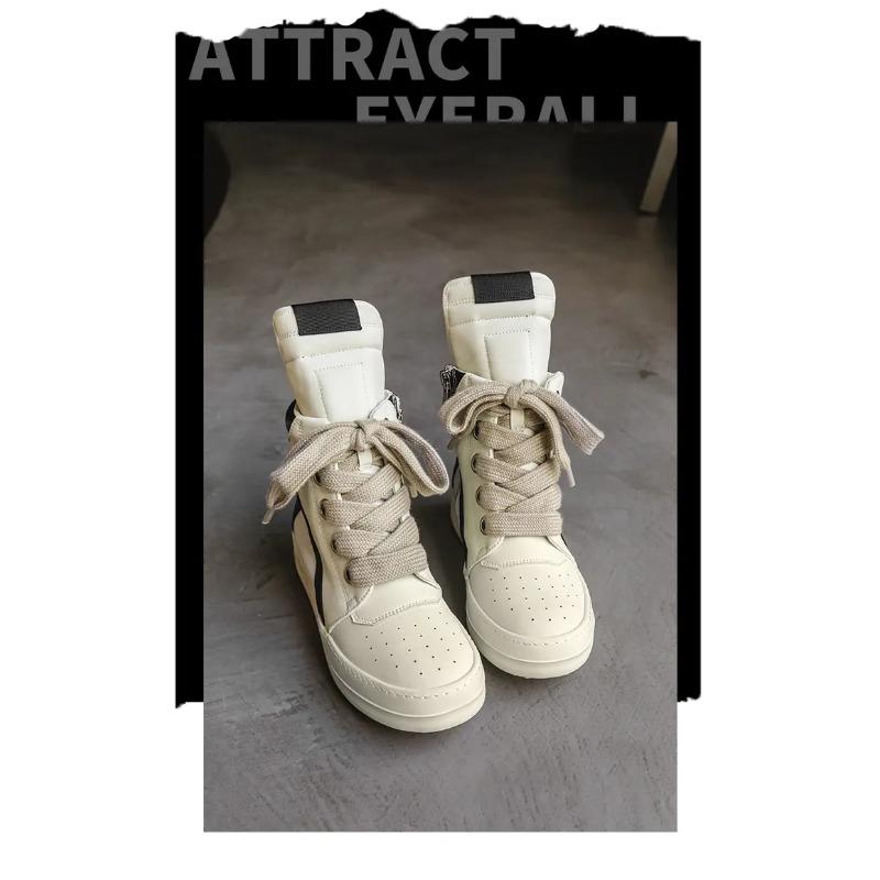 Classic Design Men's Sneakers Wide Shoeslace Men's Casual Shoes Thick Sole Women Leather Sports Shoes