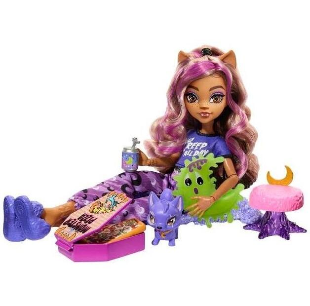 Păpușă Mattel Monster High Petrecere în Pijamale Petrecere Groaznică Clawdeen Wolf