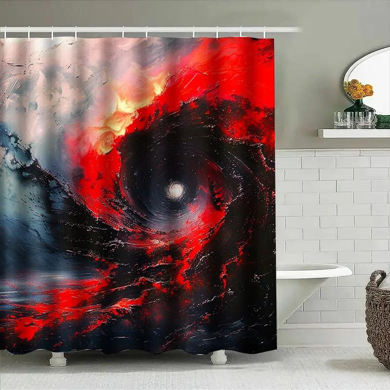 Pink Shower Curtain Waterproof Fabric Bathroom Decor Hanging Shower Panels Modern Home Living Room