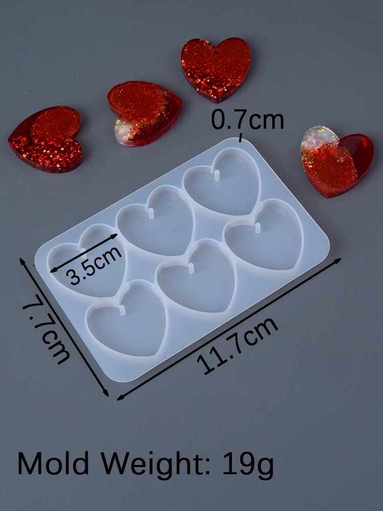 Сердце Бабочка Форма Серьга Подвеска Силиконовая Форма DIY Креативная 6 Отверстий Брелок УФ Эпоксидная Смола Форма Аксессуары для Изготовления Украшений