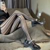 Women Stockings Fishnet Tights Sexy Geometric Striped Pantyhose Rattan Mesh Lace Gothic Y2K Lolita Girl Seamless Fishnet Legging
