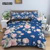 Beautiful Flowers Pattern Bedding Set Polyester Luxury Floral Duvet Cover Set Single Twin King Queen Size Quilt Cover Home Decor