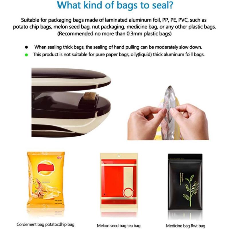 1PCS Mini Portable Sealer Heat Sealing Machine Package Sealer Bags Thermal Plastic Food Bag Closure Packing Kitchen Accessories