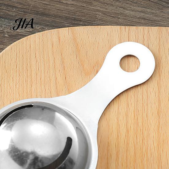 Durable Stainless Steel Filter Egg White Yolk Separator, Effortless Separation Professional Baking Tools Divider, Curved Groove Sieve for Family