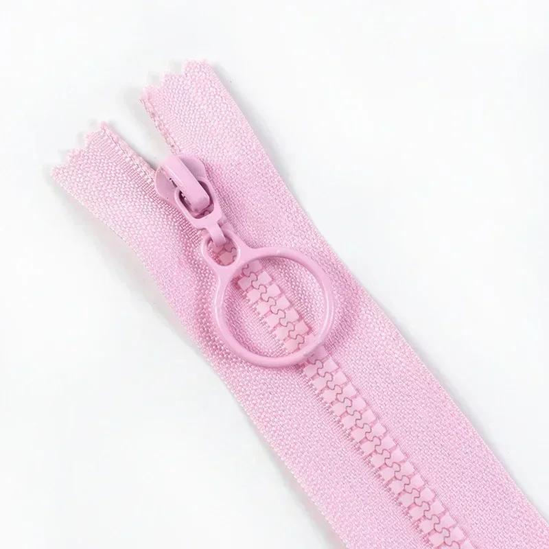 5/10/20Pcs Meetee 25/60cm 3# Resin Zippers Close/Open End Zipper for Clothes Bags Ring Puller Zip Garment Sewing Accessories