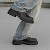Fashion Thick Soled Men's Leather Shoes Luxury  Designer Styles Daily Fashion Party Outdoor Casual Youth Shoes Classic Black