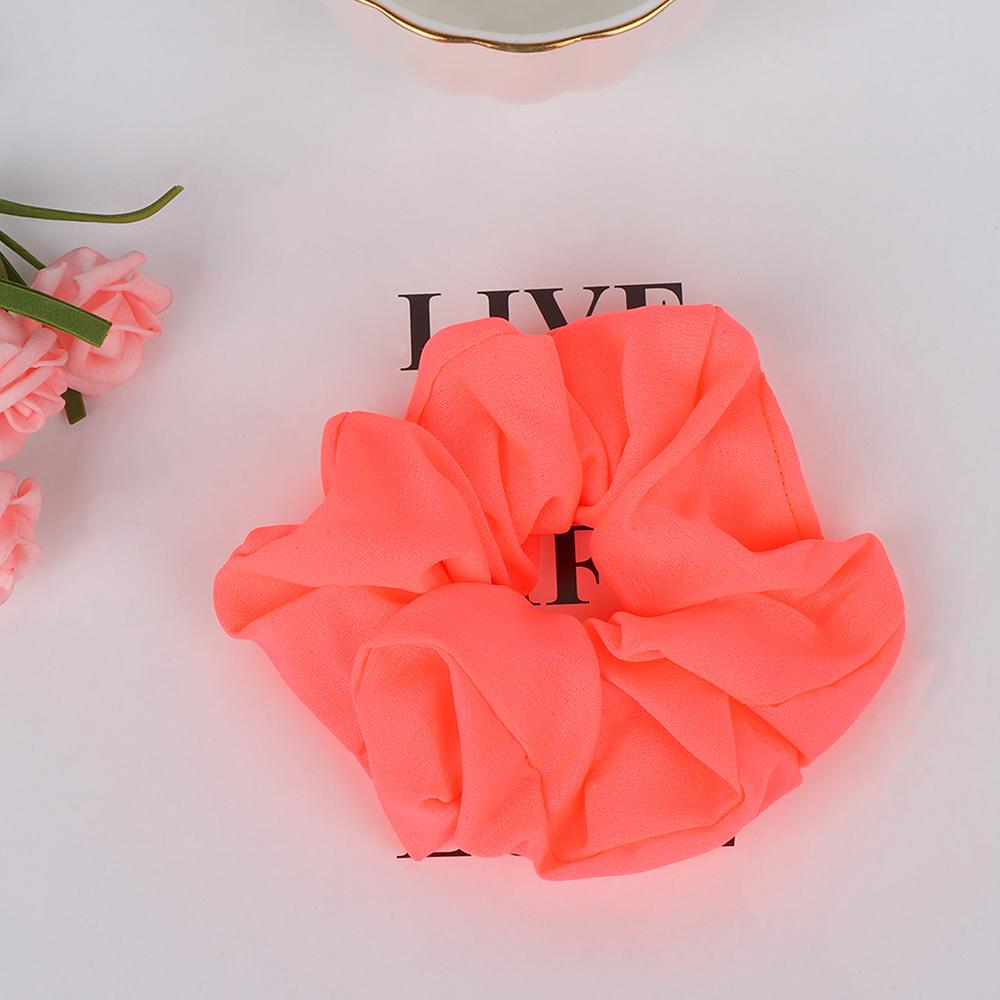 Frauen Mädchen Neon Scrunchies Elastische Haargummis Einfarbig Zopfgummi Fluoreszierende Farbe Helles Seil Frauen Haarschmuck