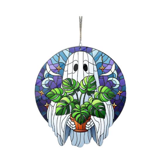 Ghost Sun Catcher Acrylic Bright Color Lampshade Pendant Halloween Party