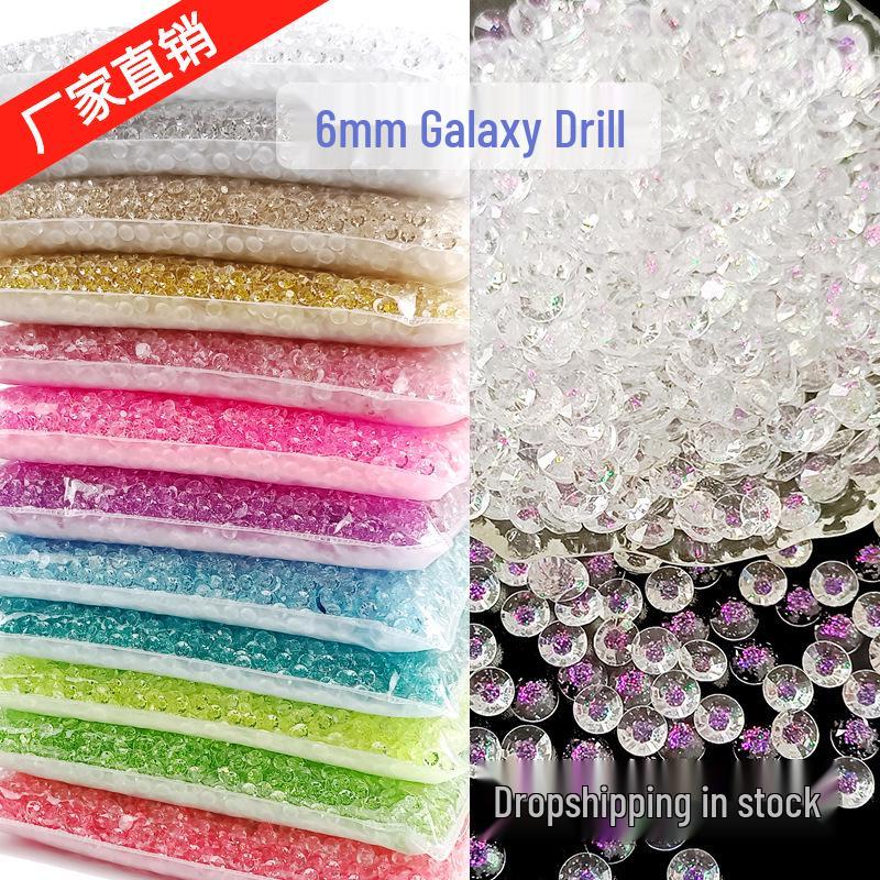 

YALEDUO 6MM Galaxy Flat-Bottom Resin Drill - DIY Onion Slice, Bear Filling, Transparent Wishing Bottle 6MM 500g/Pack (Approx. 9000 pieces)
