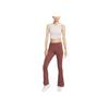 Nike Sportkleding Chill Knit Street Dance Serie Geribbelde Wijde Slim Fit Comfortabele Sport Lange Broek Dames Onderkleding Roodbruin Zeilwit FQ2114-218