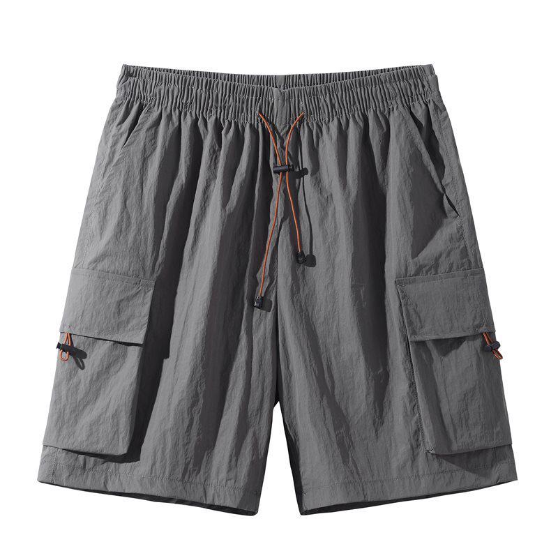

Men s Ice Silk Casual Shorts – Trendy Summer Five-Point Workwear, Plus Size, Straight-Leg, Mid-Length Beach Sports Shorts 2XL