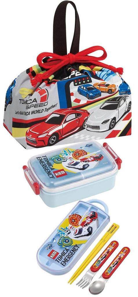 Skater Lunch Drawstring Tomica Made in Children's Bag, 23, Japan, KB7-A