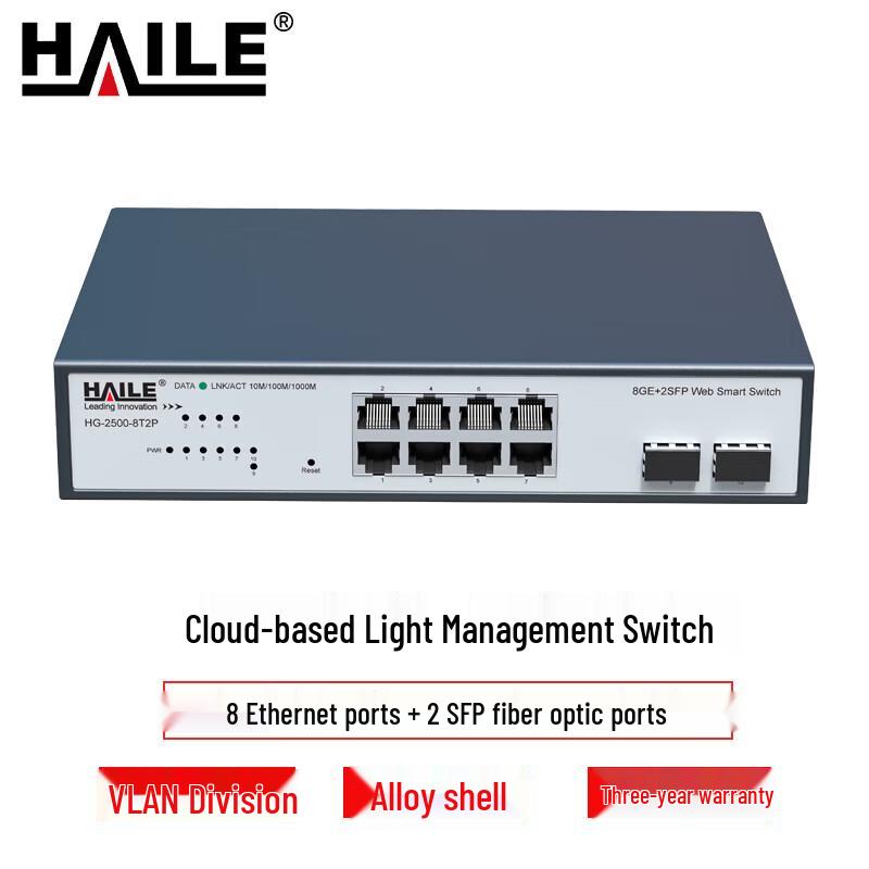 

HAILE Managed 8-Port Gigabit Network Switch